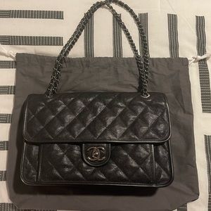 Chanel Caviar Quilted Large French Riviera Flapbag
